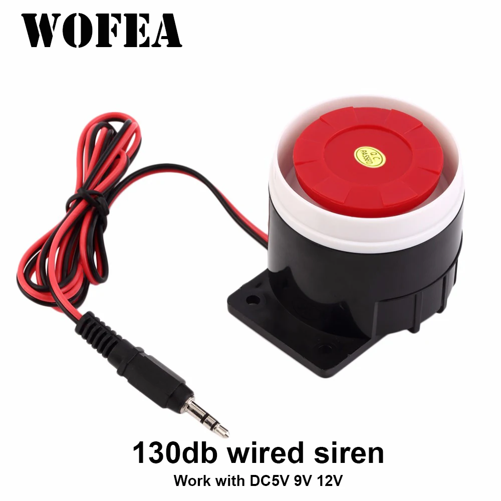 Alarm Siren Outdoor - WOFEA 130db Klakson Alarm Suara Mini