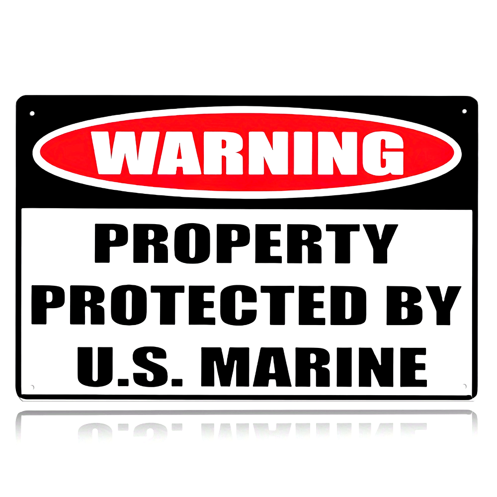 Home Yard Security - Peringatan Properti yang Dilindungi oleh Marinir