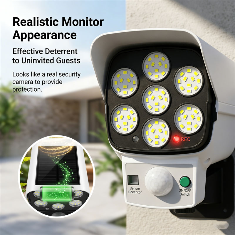 Home Yard Security - Kamera Keamanan Tiruan Tenaga Surya dengan