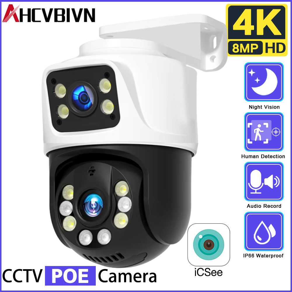 Home Yard Security - Kamera Keamanan PTZ POE 8MP Luar