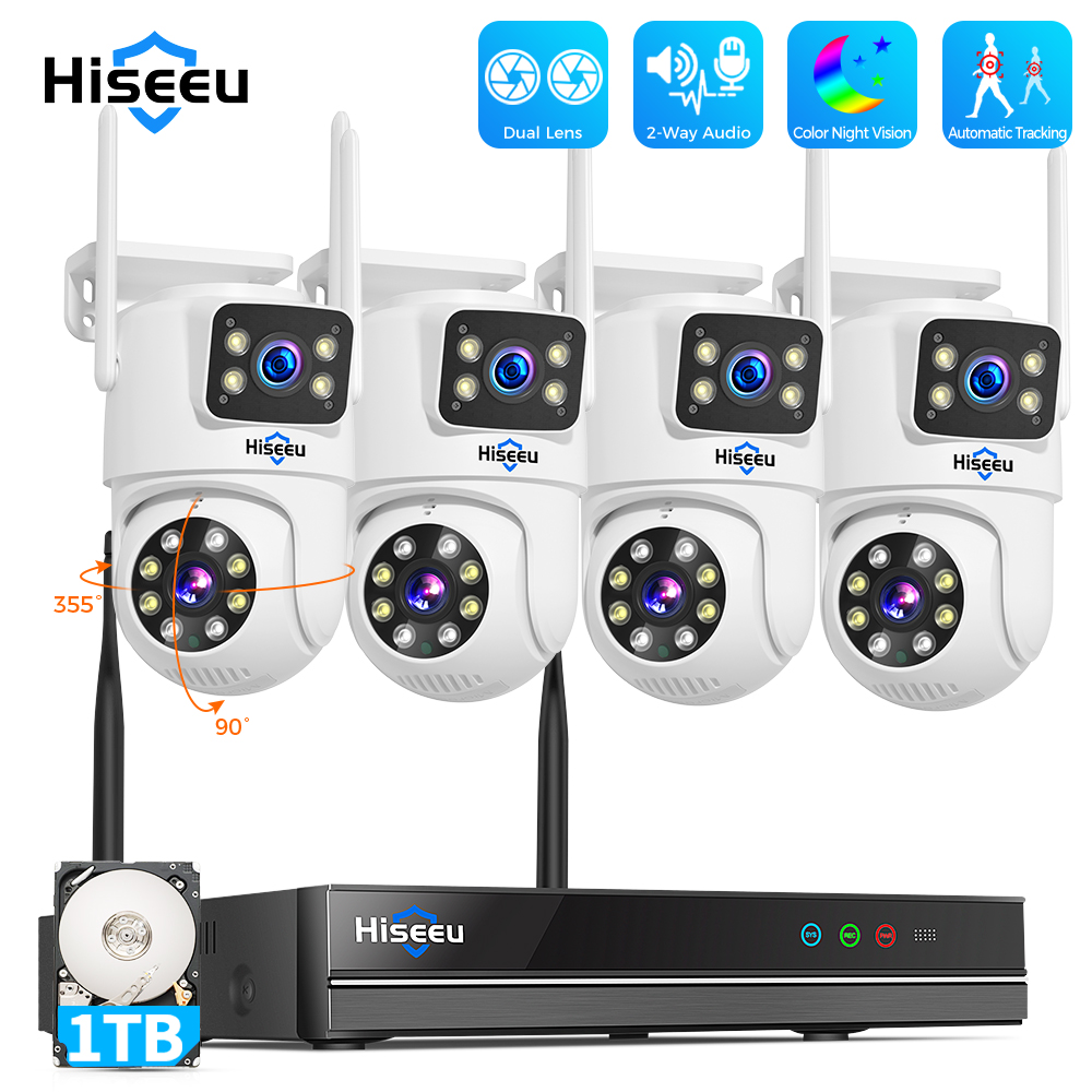 Home Security Monitoring System - Sistem Keamanan Kamera WiFi Hiseeu 6MP