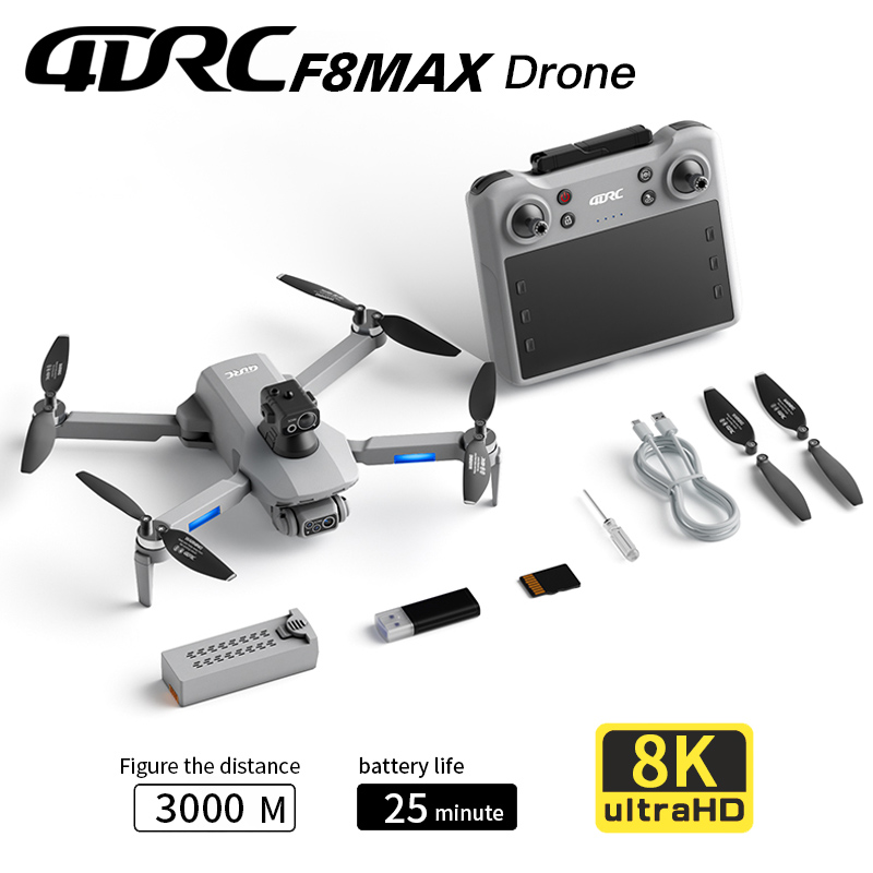 Home Security Cameras Outdoor - Drone Profesional F8 MAX GPS dengan