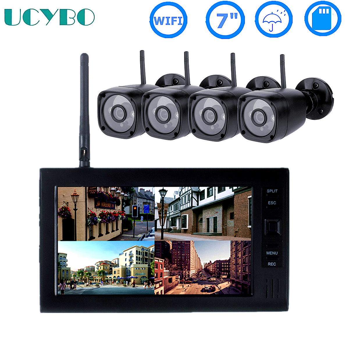 Home Security Systems Wireless - Kamera video cctv lcd 7 