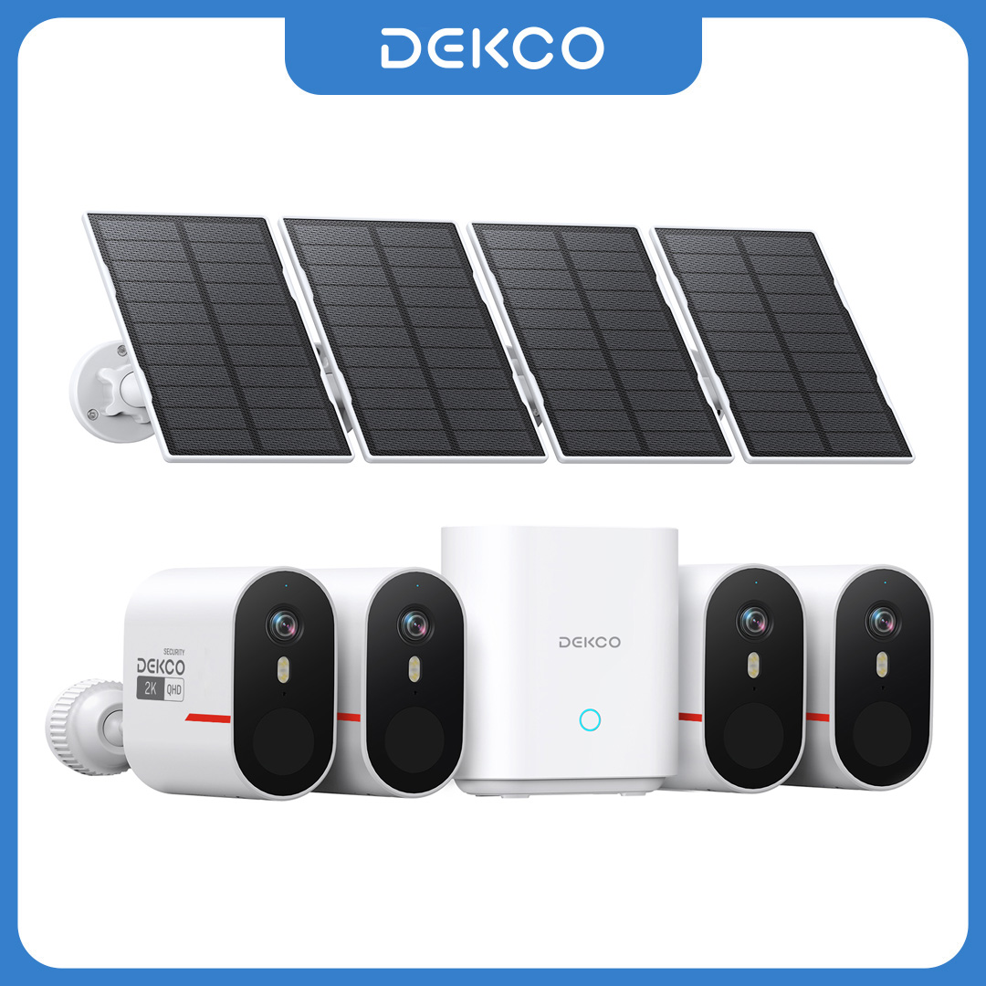 Home Security Systems Wireless - Sistem Kamera Surya WiFi Dekco 3MP,
