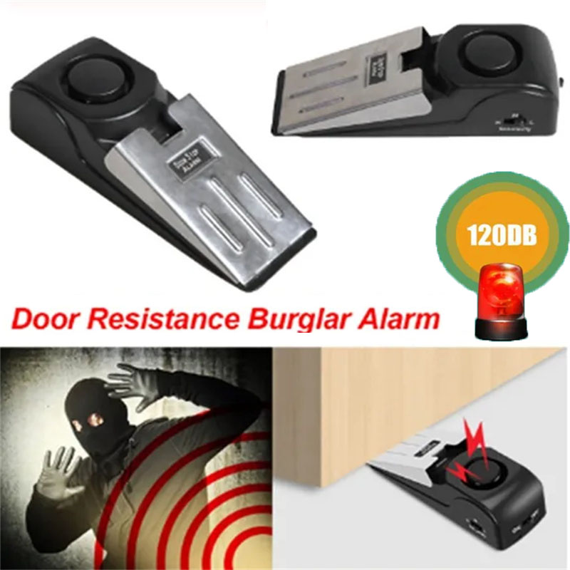 Door Wedge Alarm - Penghenti pintu nirkabel 120db, penghenti pintu,