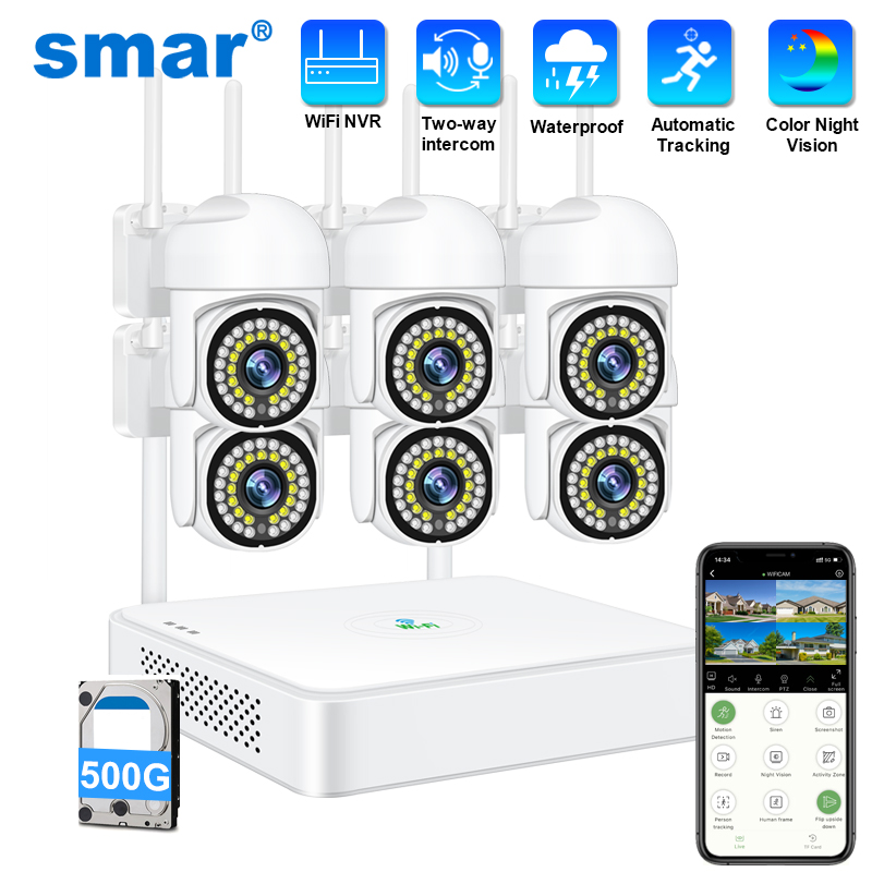 Home Security Systems Wireless - Sistem Kamera Keamanan CCTV Nirkabel Smar