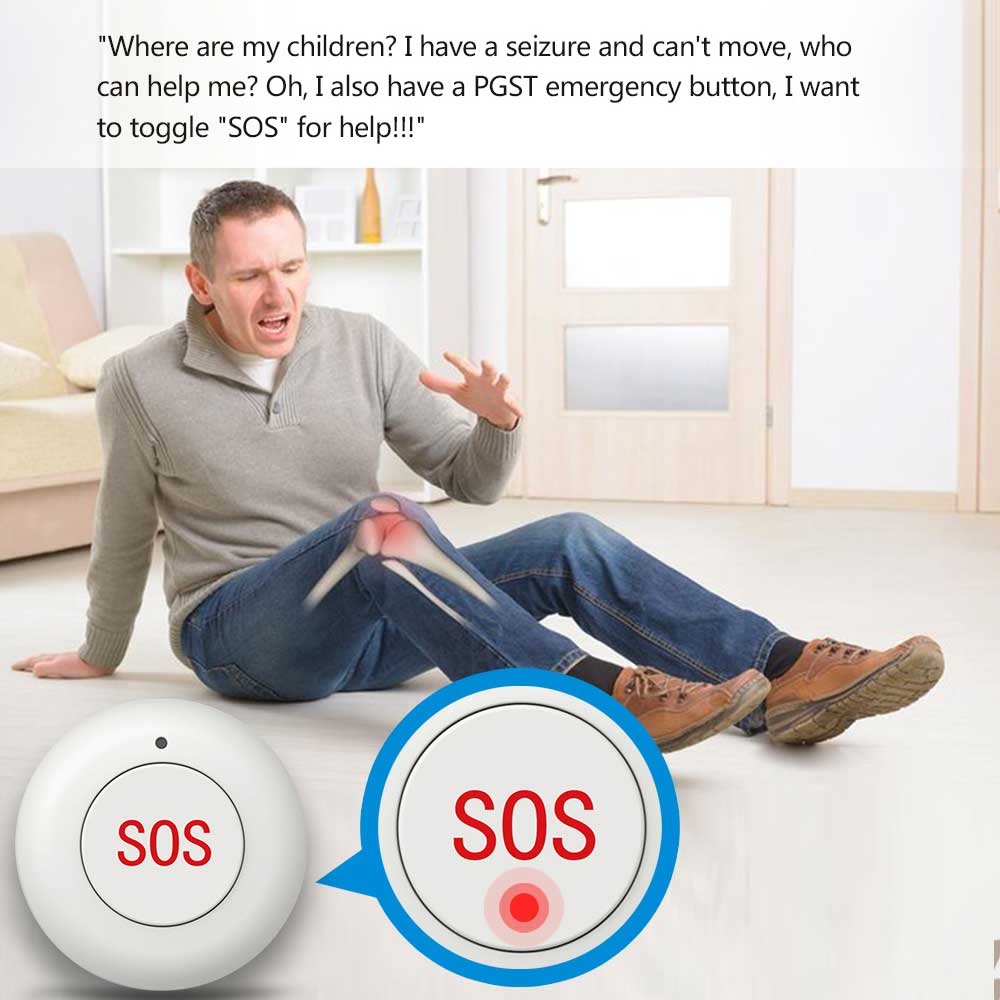 Tombol SOS Nirkabel Bel Pintu  - Home Security Systems Wireless ulasan dan harga