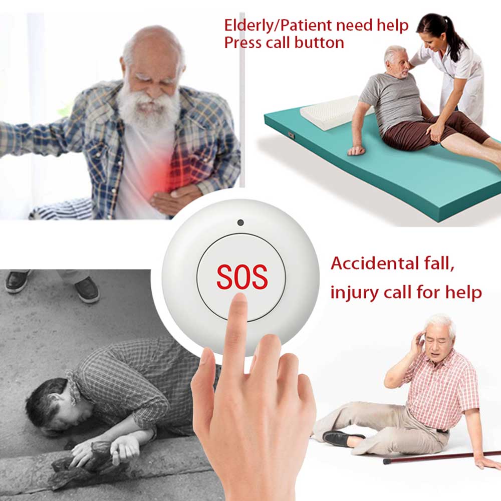 Tombol SOS Nirkabel Bel Pintu  - Home Security Systems Wireless ulasan dan harga