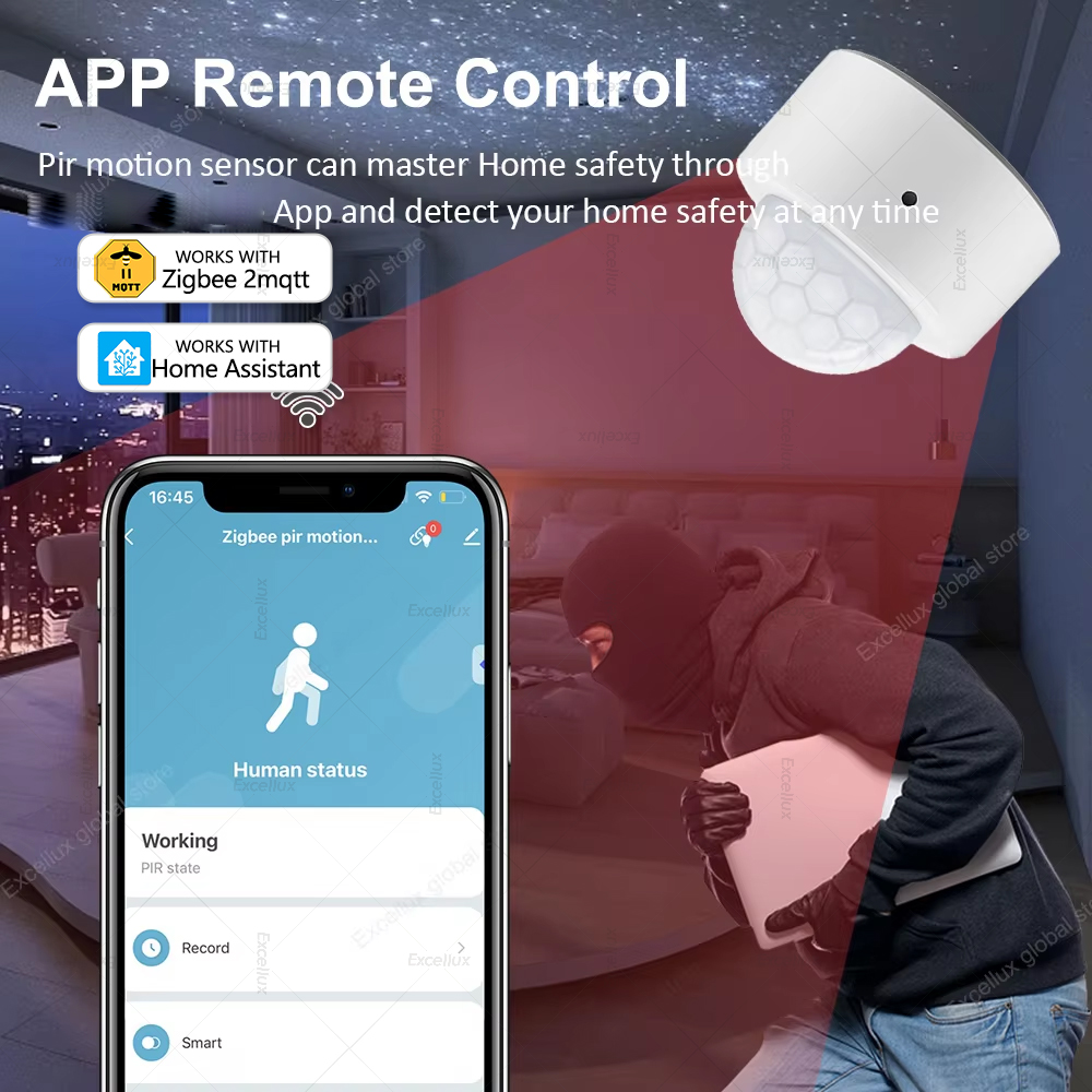ZigBee PIR Sensor Gerak Mini I - Home Security Home Assistant ulasan dan harga