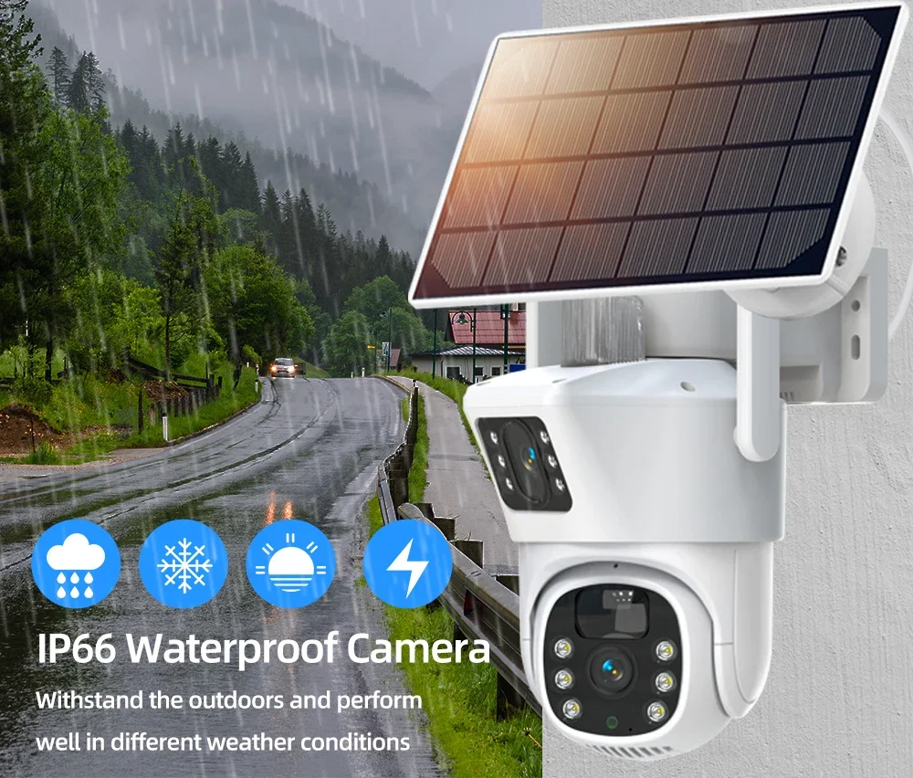 Kit Kamera CCTV tenaga surya W - Home Security Monitoring System ulasan dan harga