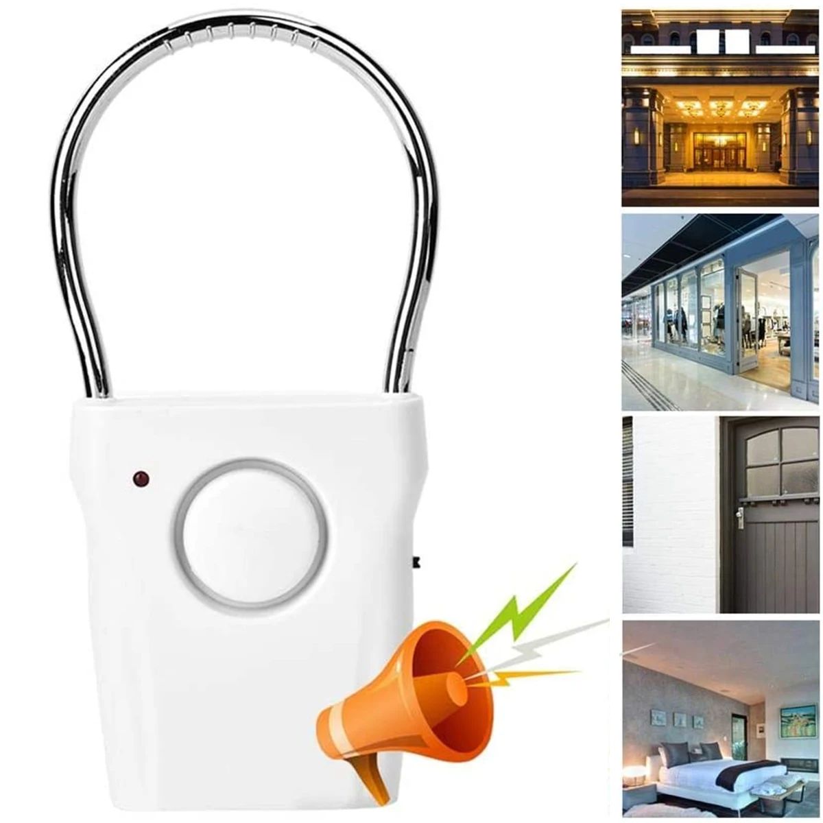 Alarm gagang pintu 110dB Alarm - Door Wedge Alarm ulasan dan harga