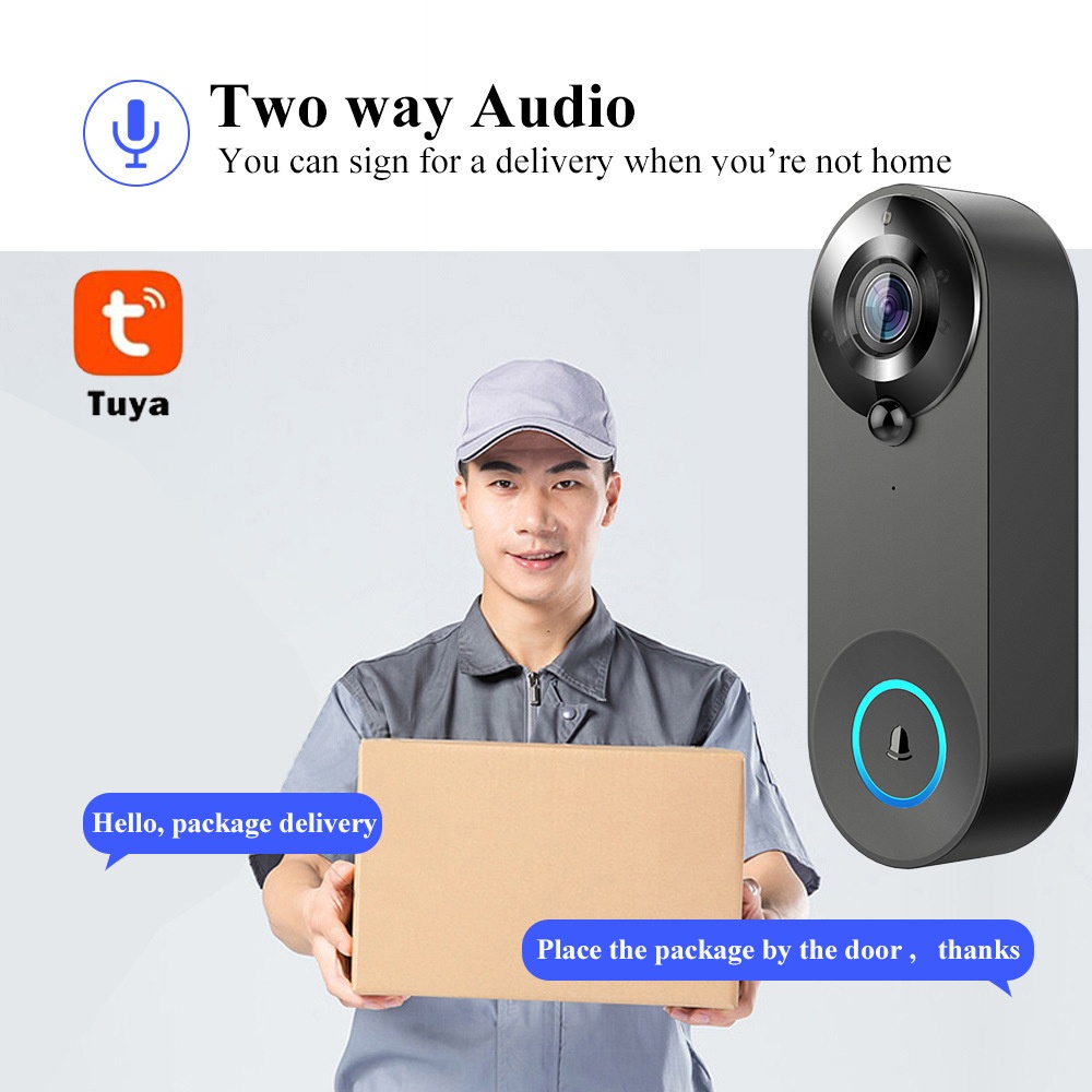 Tuya 1080P Bel Pintu WIFI Nirk - Home Security Monitoring System ulasan dan harga