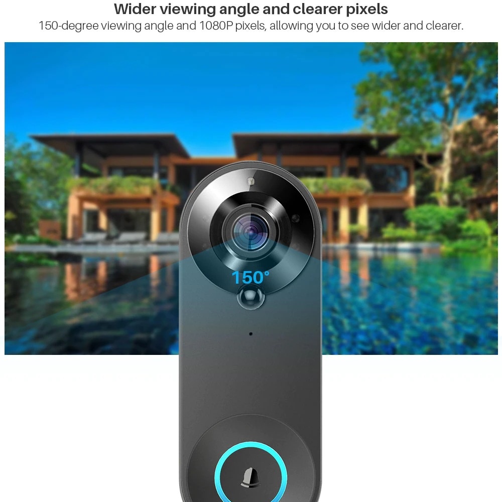 Tuya 1080P Bel Pintu WIFI Nirk - Home Security Monitoring System ulasan dan harga