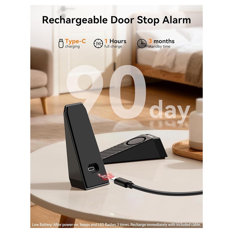 AB34-Alarm Penghenti Pintu, Pe - Door Wedge Alarm ulasan dan harga