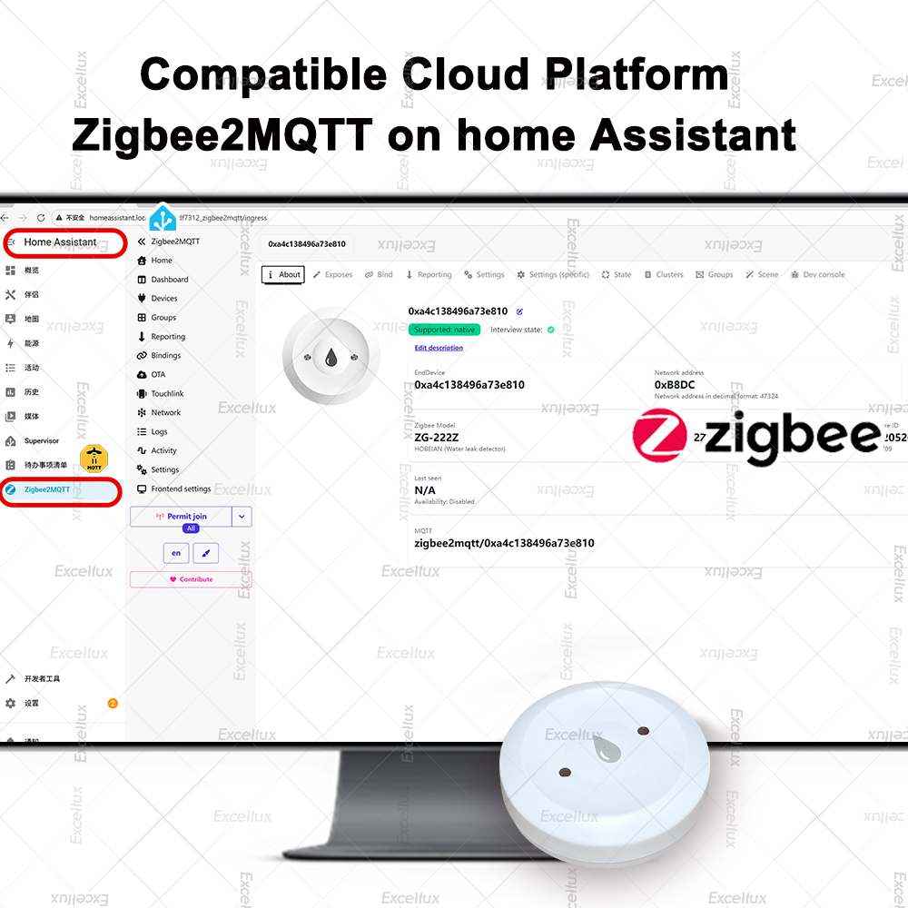 Zigbee Detektor Air Sensor Keb - Home Security Home Assistant ulasan dan harga