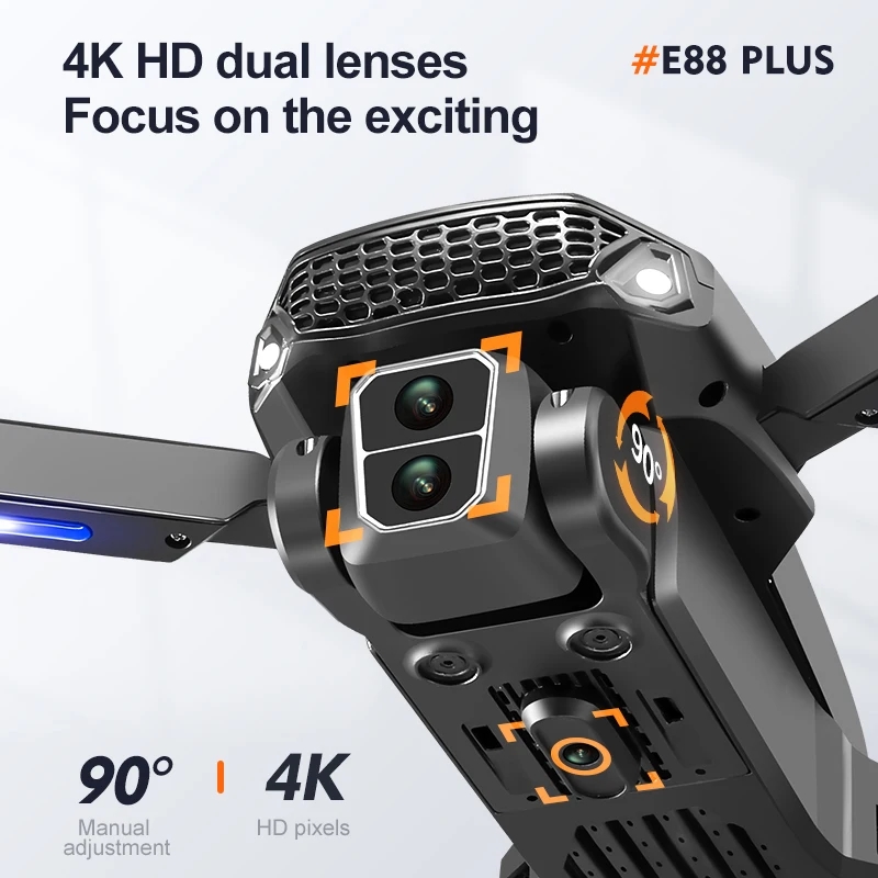 Drone Quadcopter E88 Plus baru - Home Security Cameras Outdoor ulasan dan harga