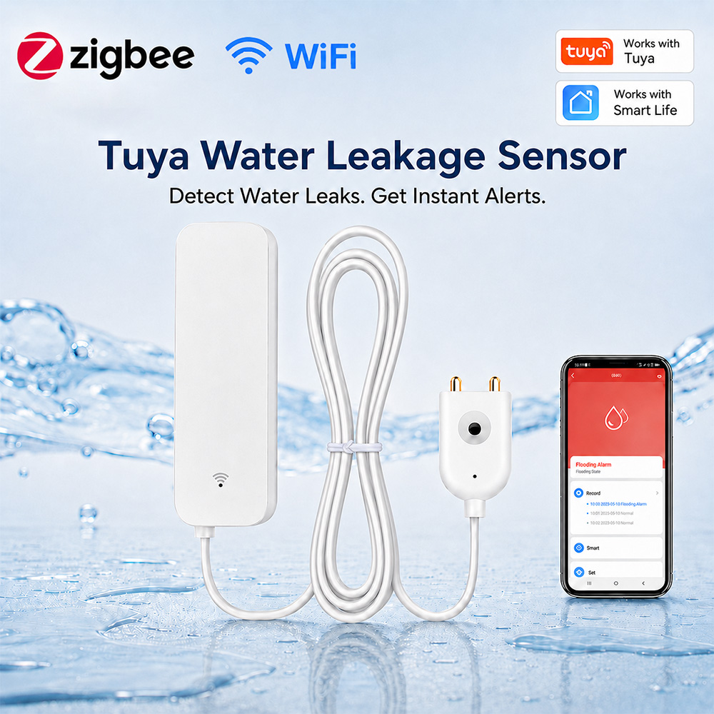 ZigBee WiFi Sensor Kebocoran A - Home Security Gadgets ulasan dan harga