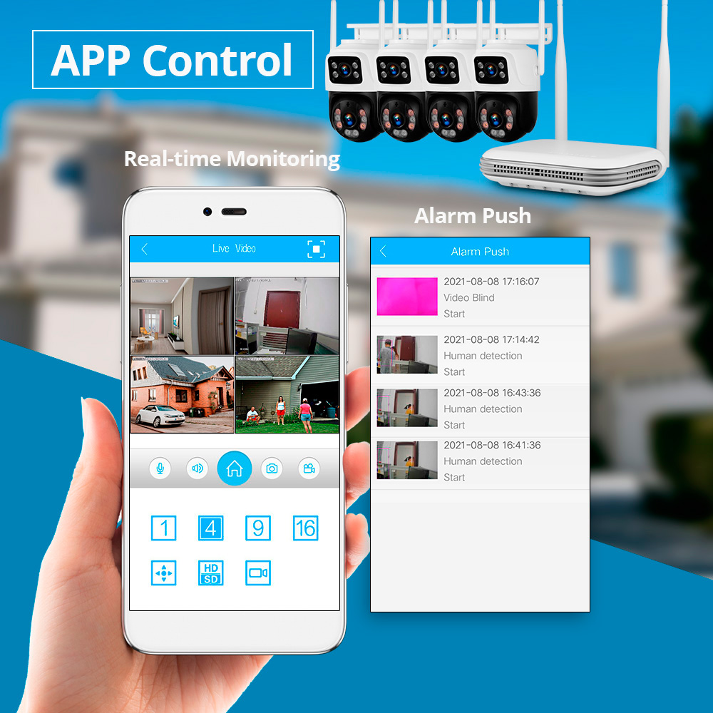KERUI Kit kamera pengintai kea - Home Security Systems Wireless ulasan dan harga