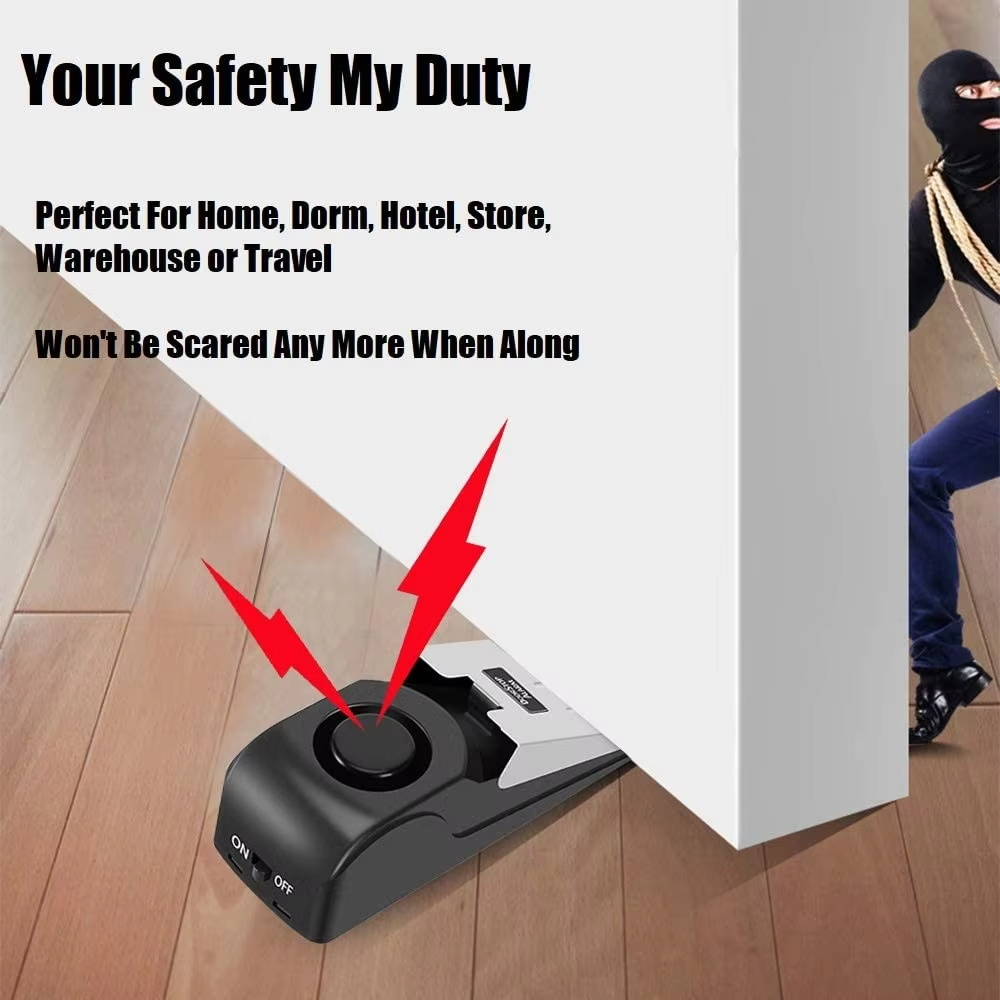 Alarm Pintu Nirkabel 120db Bah - Door Wedge Alarm ulasan dan harga