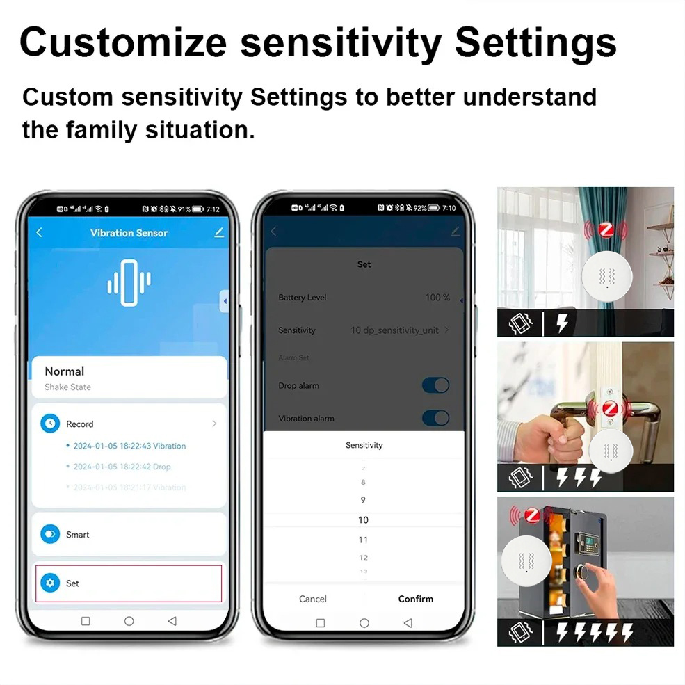 Tuya ZigBee Sensor Getaran & K - Home Security Home Assistant ulasan dan harga