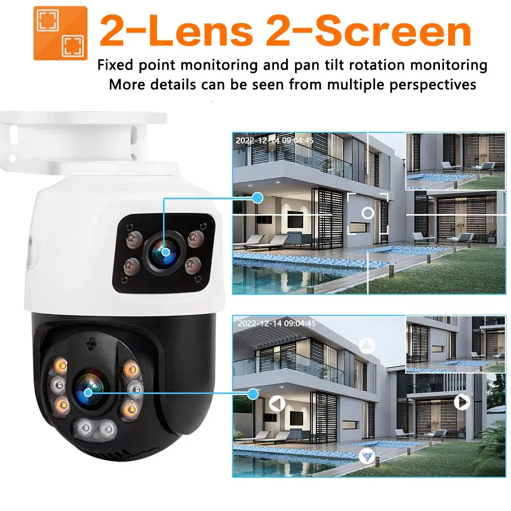 Kamera Keamanan PTZ POE 8MP Lu - Home Yard Security ulasan dan harga