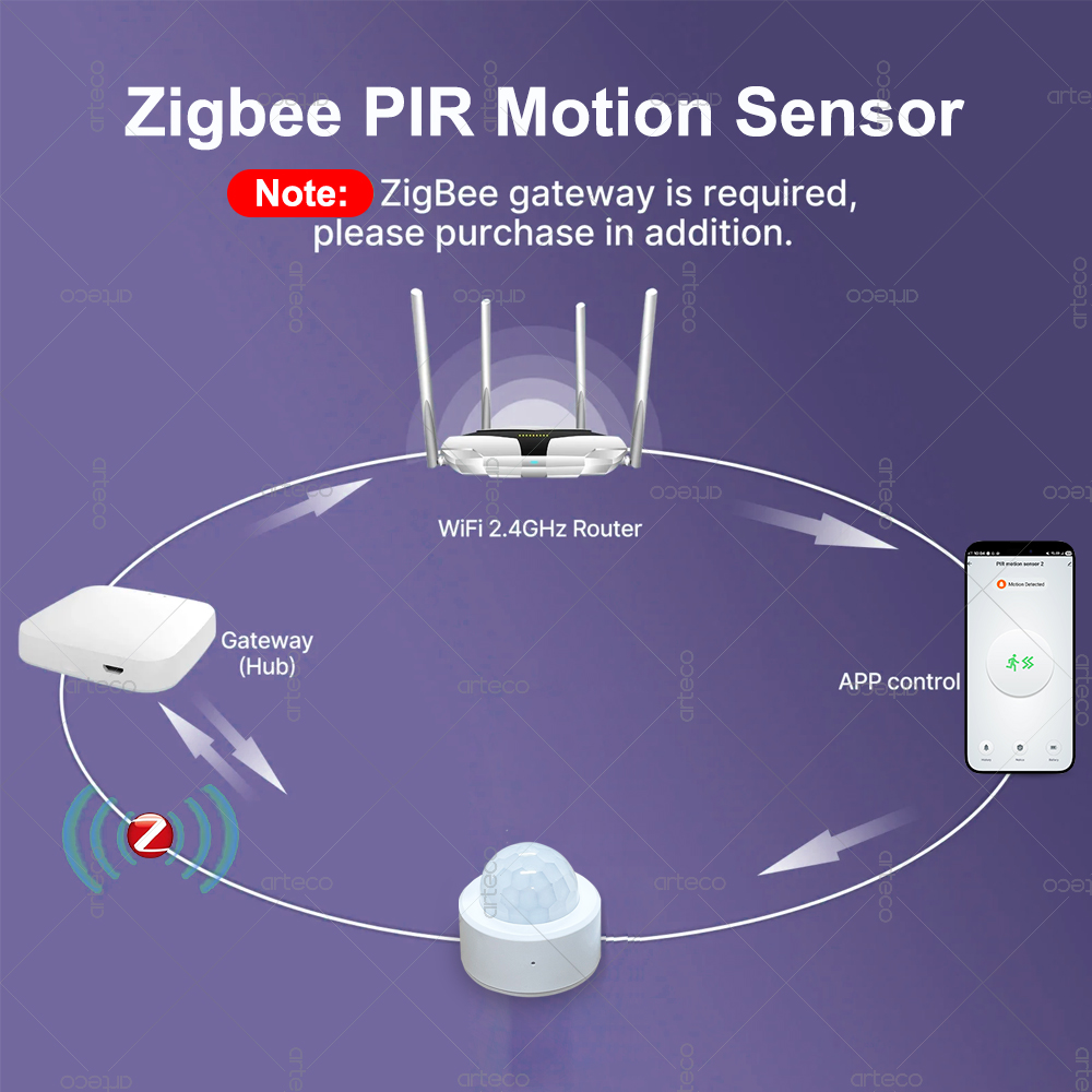 Zigbee 3.0 Sensor Gerak PIR Mi - Home Security Home Assistant ulasan dan harga