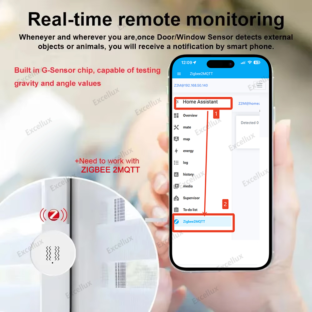 Zigbee 3.0 Sensor Getaran Pint - Home Security Gadgets ulasan dan harga