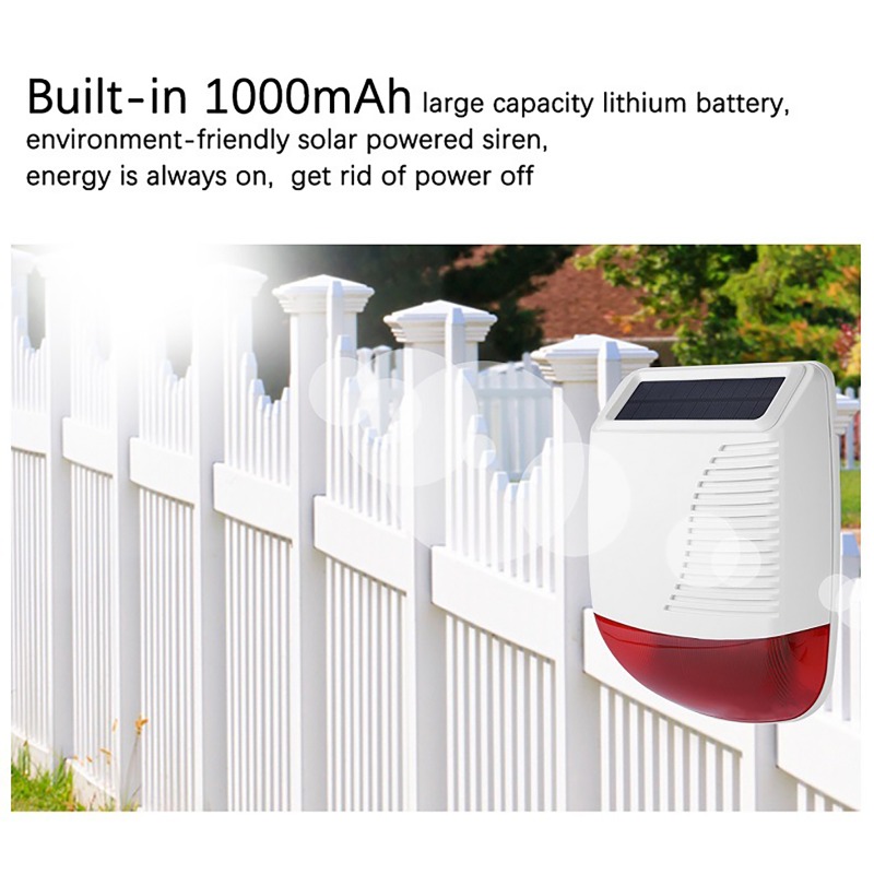 433Mhz Sirine Nirkabel Tenaga  - Alarm Siren Outdoor ulasan dan harga