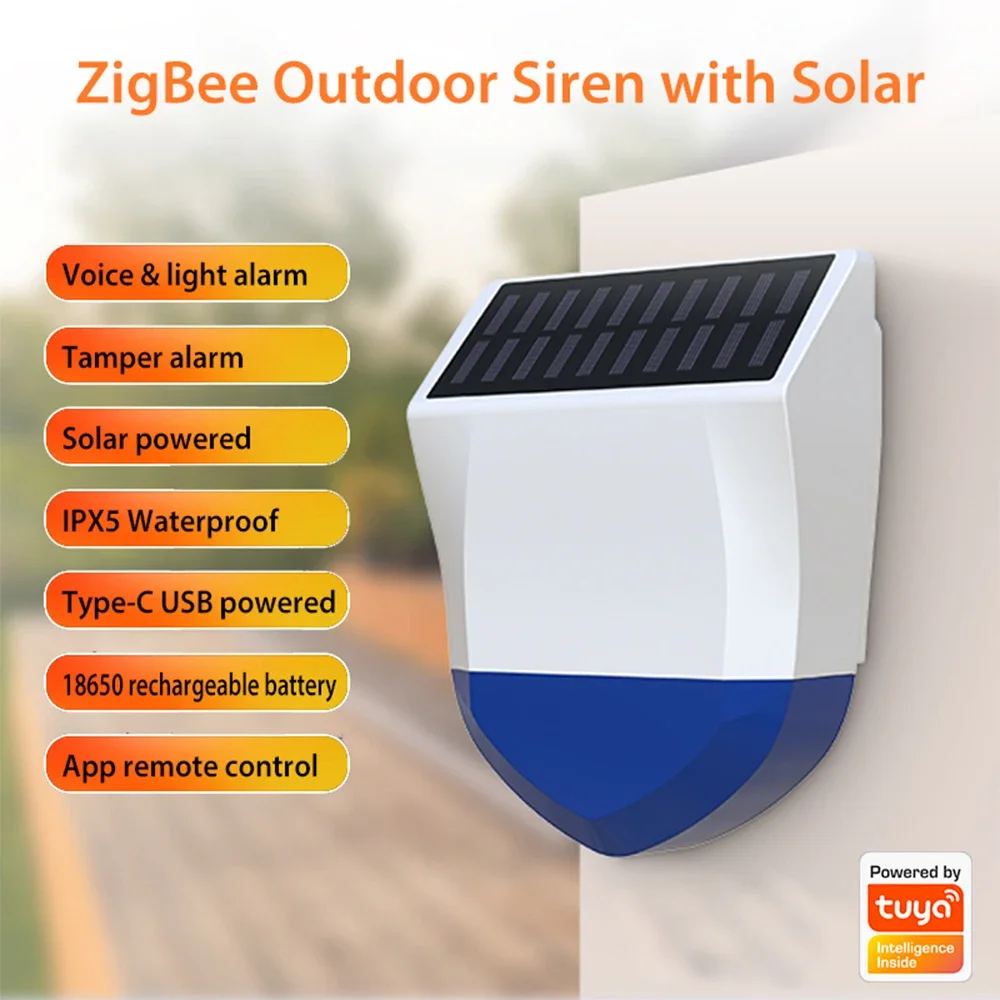 Tuya Smart Zigbee/Wifi Sirene  - Alarm Siren Outdoor ulasan dan harga